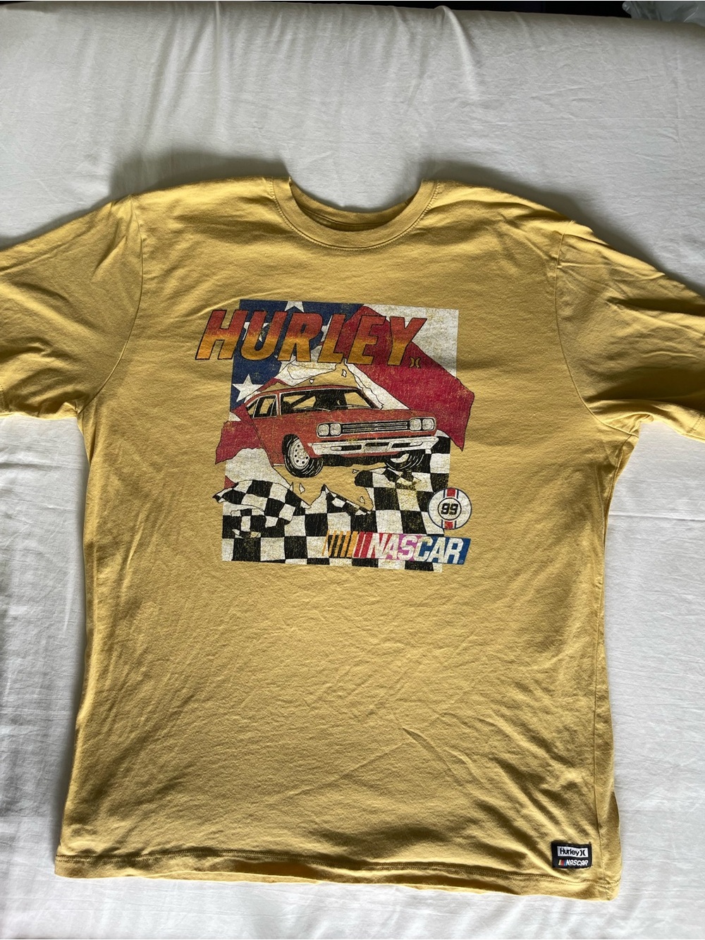 Hurley Yellow Short-Sleeve NASCAR Graphic Tee